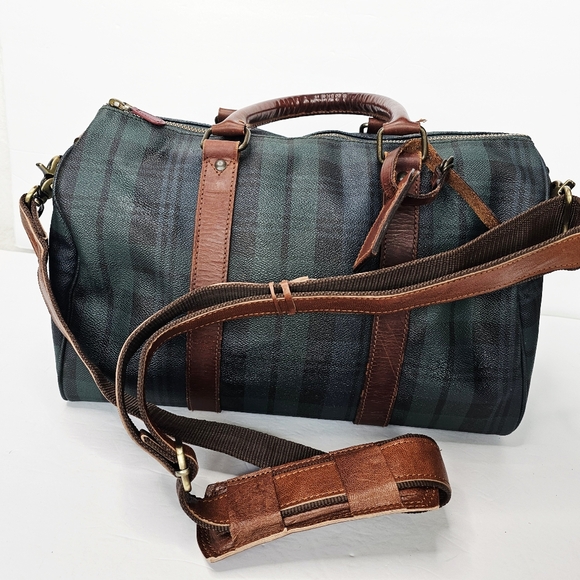 Polo Ralph Lauren Vintage Boston Top Handle Blackwatch Unisex Bag+ Strap - Picture 14 of 16